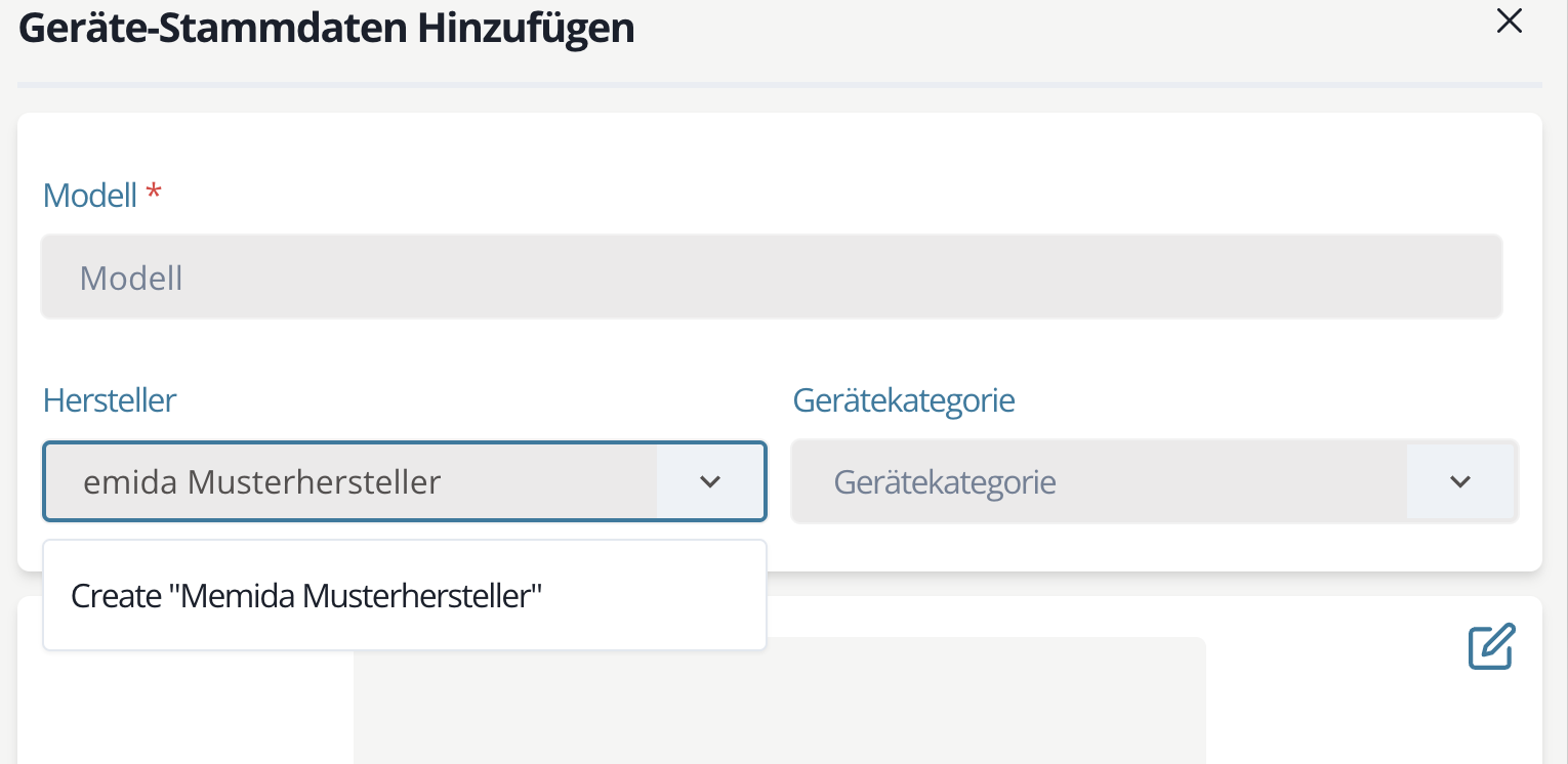 Hersteller hinzufügen