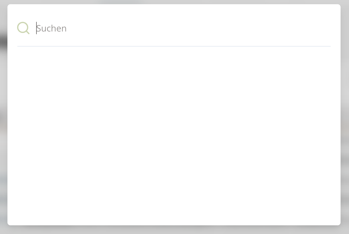 leerer Suchdialog